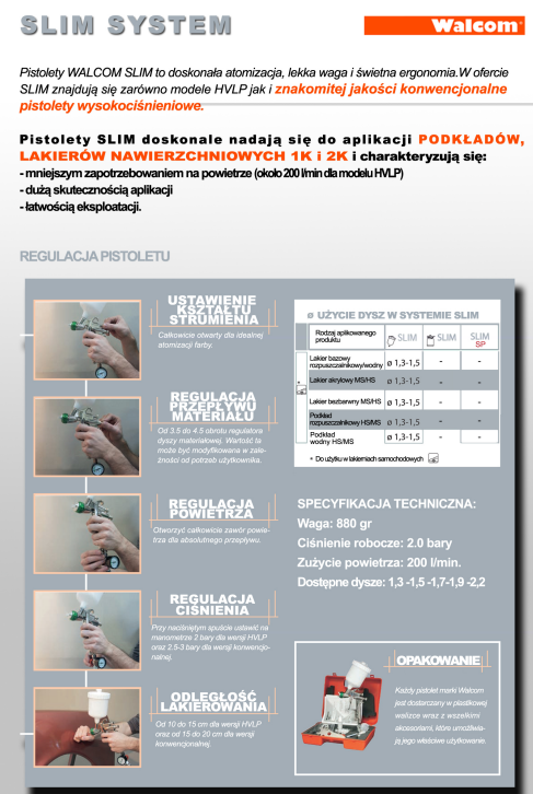 Pistolet lakierniczy WALCOM Pistolet lakierniczy WALCOM